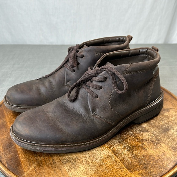 Ecco Other - Ecco Boots Mens 44 (US 10-10.5) Brown Leather Lace Up Chukka Comfort